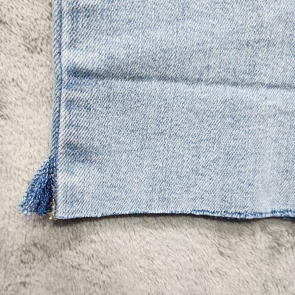 Maurices M Jeans Womens 16 SHORT Blue Mid Rise Slim Straight Ankle Raw Cut Hem - Picture 3 of 14